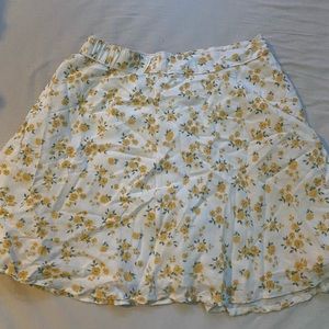 Yellow Hollister Floral Skirt
